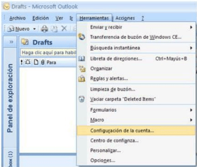Configurar MS Outlook 2007